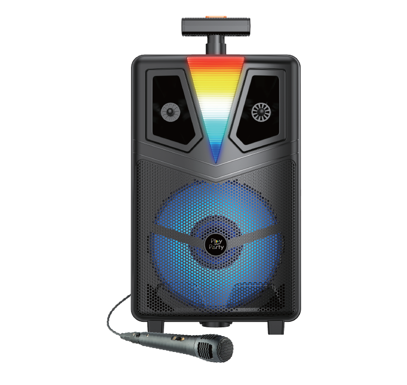 Coluna Karaoke c/Trolley e LED Play&Party