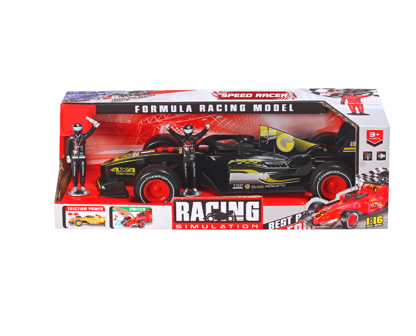 Carro Corrida c/Pilotos 1:12 SPEEDRACER