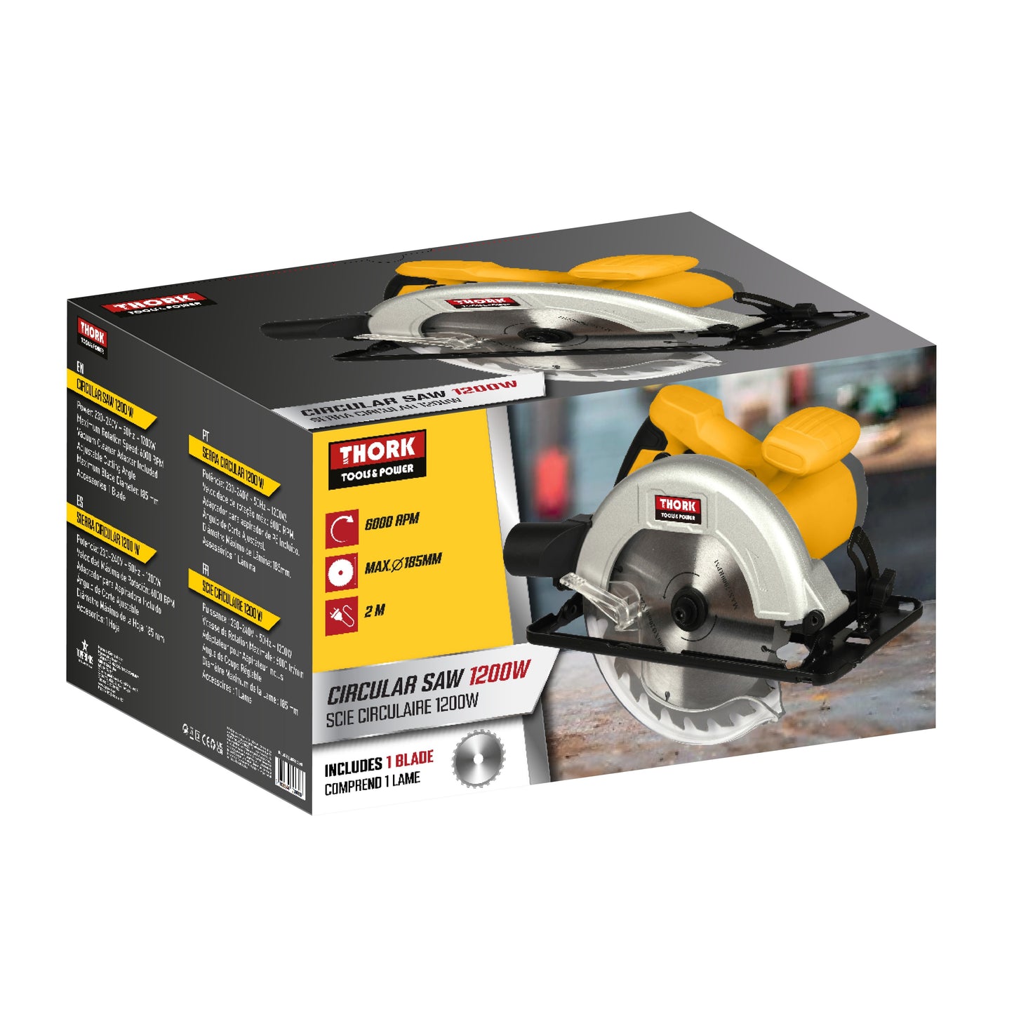 Serra Circular 18,5cm  1350W THORK