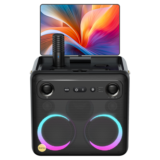 Sistema De Som Karaoke Portátil Break X2 Com Ecrã Tátil 10,1" 180º + 2 Microfones Sem Fios – Android