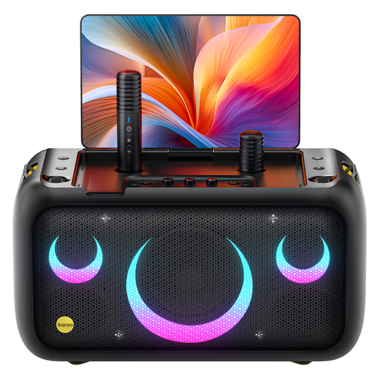 Sistema De Som Karaoke Portátil Break X1 Com Ecrã Tátil 13,3" 180º + 2 Microfones Sem Fios – Android