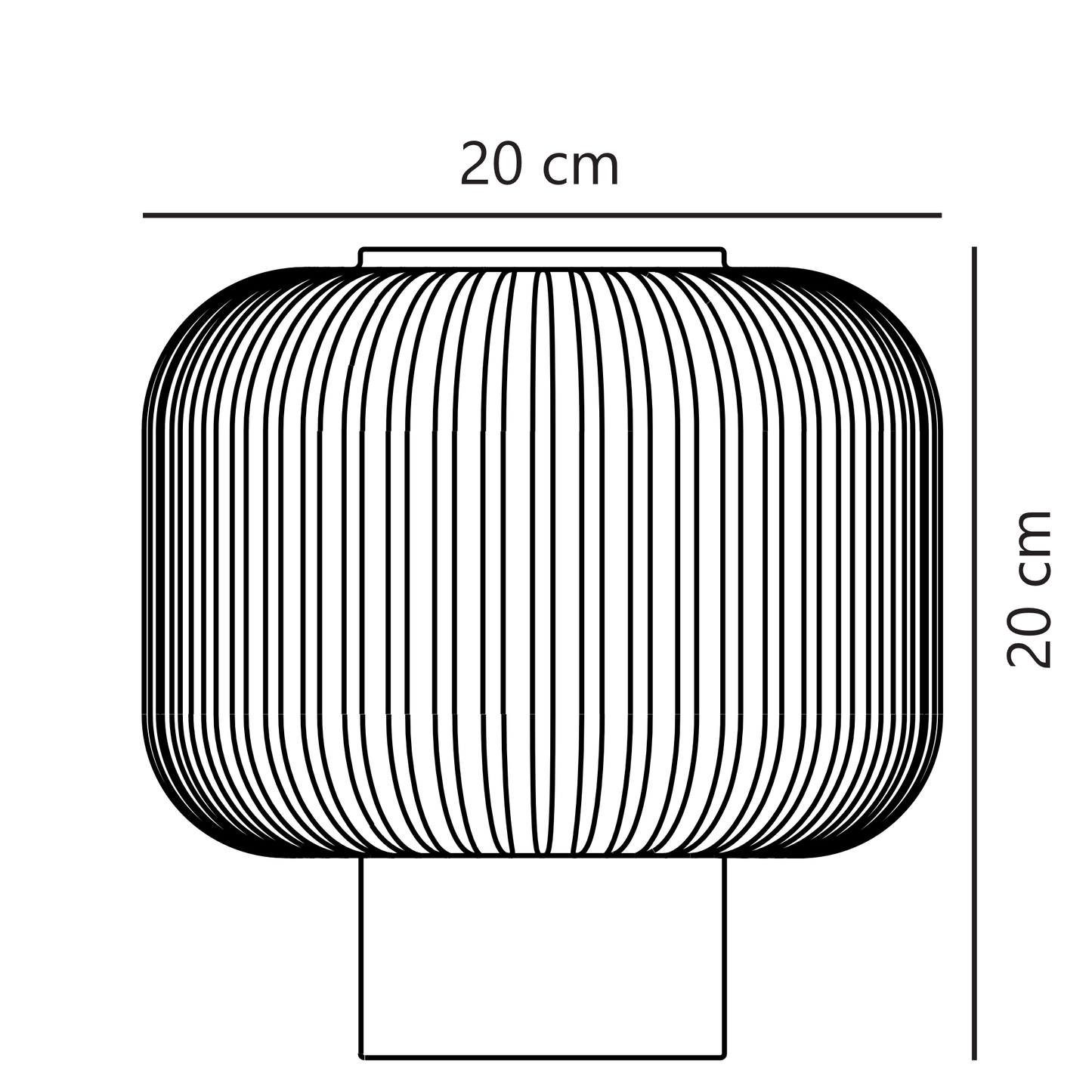 Milford Candeeiro de Mesa Preto