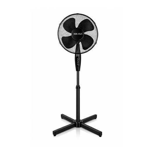 Ventoinha de Pé 45W 40cm 3 Vel. Preto KIKASA