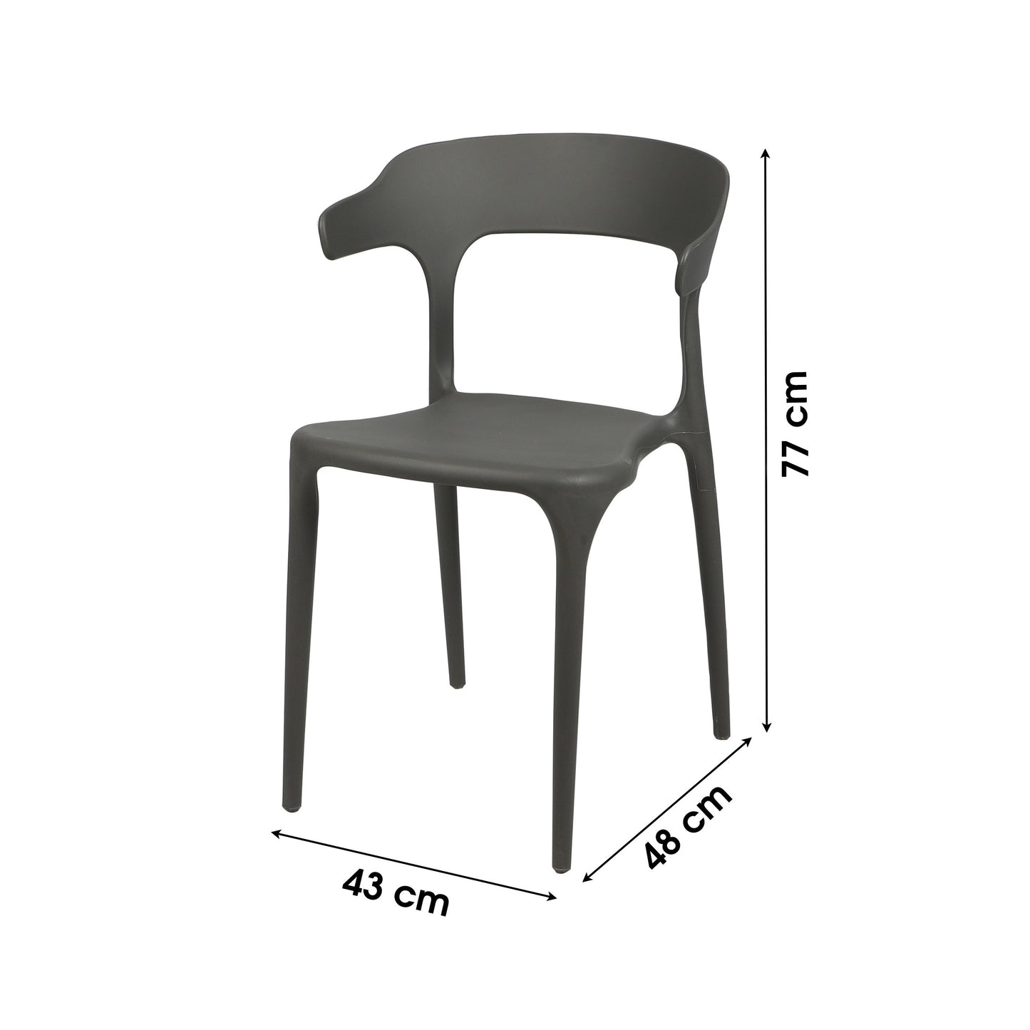 Cadeira Preta "James" (48x43x77 cm)