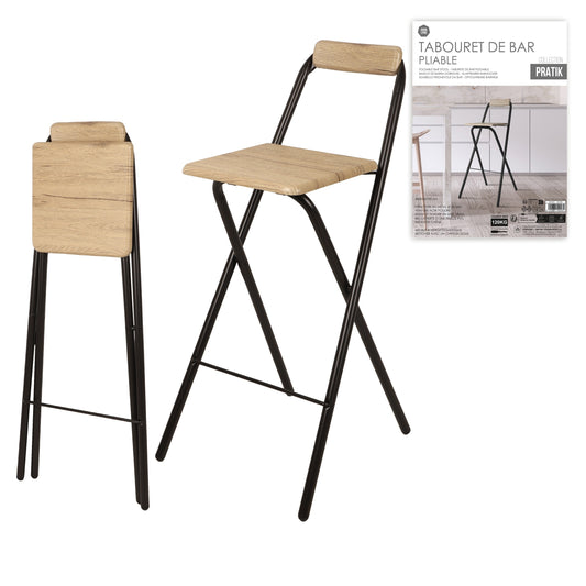 Banco Dobrável com Encosto "Pratik" (48x43x98 cm)