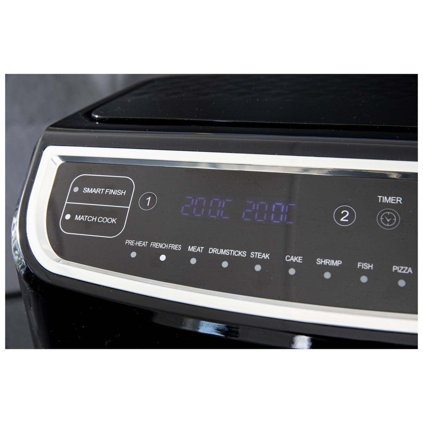 Air Fryer 9L (Dupla Cuba 4,5 + 4,5L - Ecrã Digital - Preta)