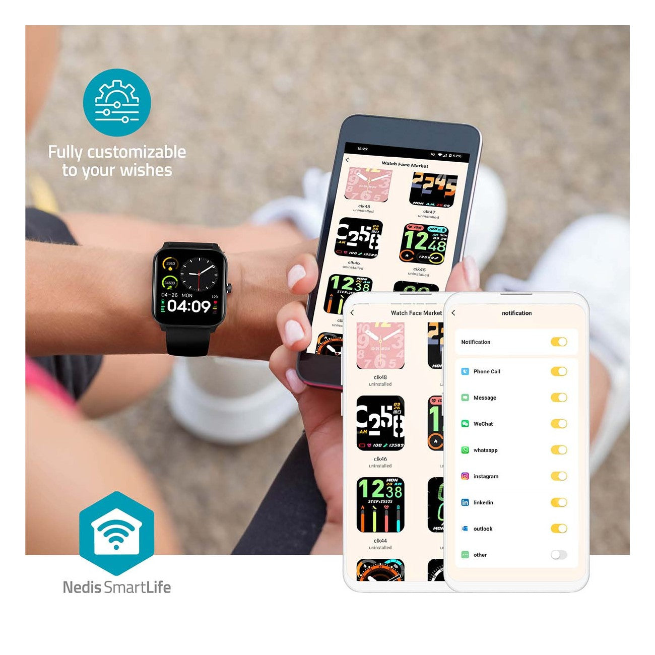 Smartwatch Inteligente 1,69" (Modelo IP68)
