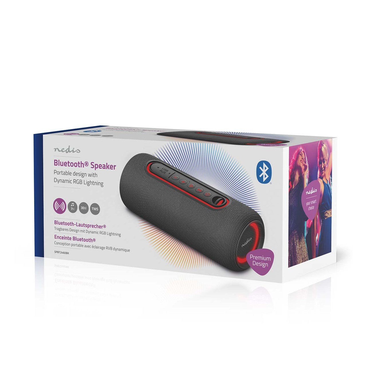 Coluna Bluetooth Portátil (Autonomia: 4 Horas - 30W)
