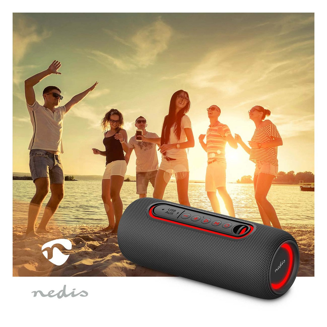 Coluna Bluetooth Portátil (Autonomia: 4 Horas - 30W)