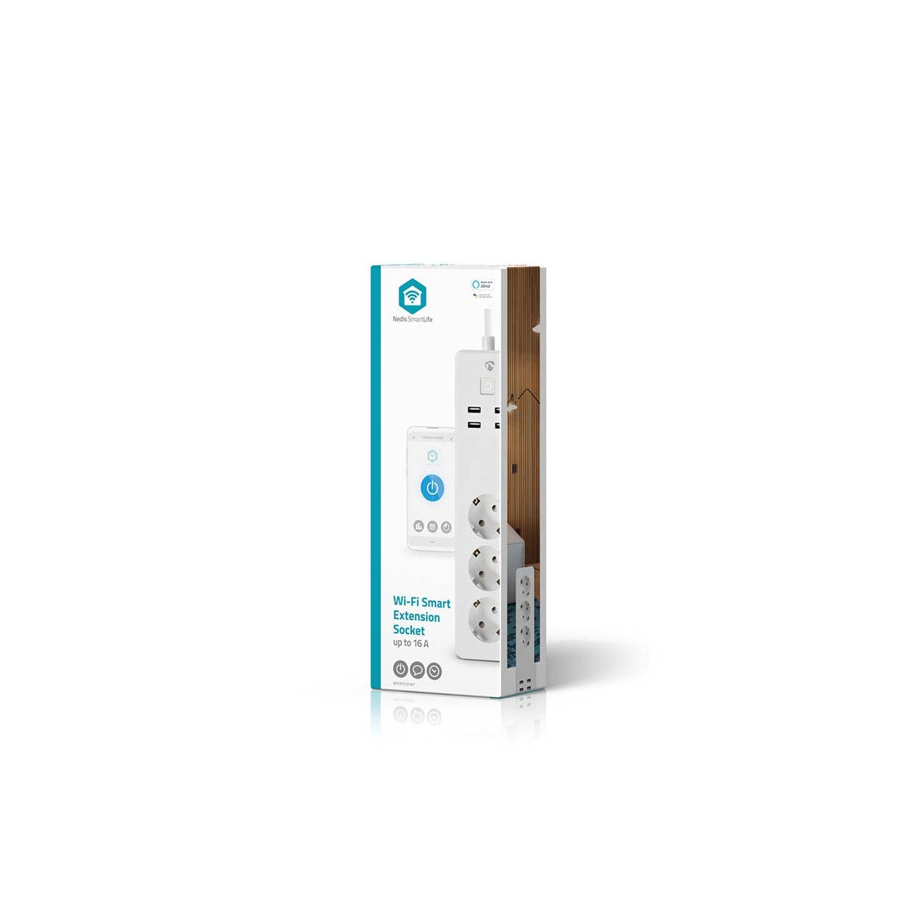 Extensão Tripla Inteligente c/ Interruptor (4 Portas USB - Comprimento: 1,8M)