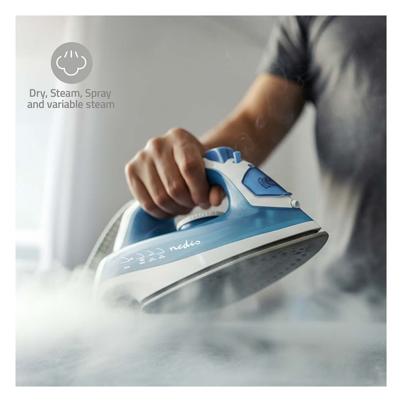 Ferro Engomar a Vapor 2200W (Base Cerâmica)