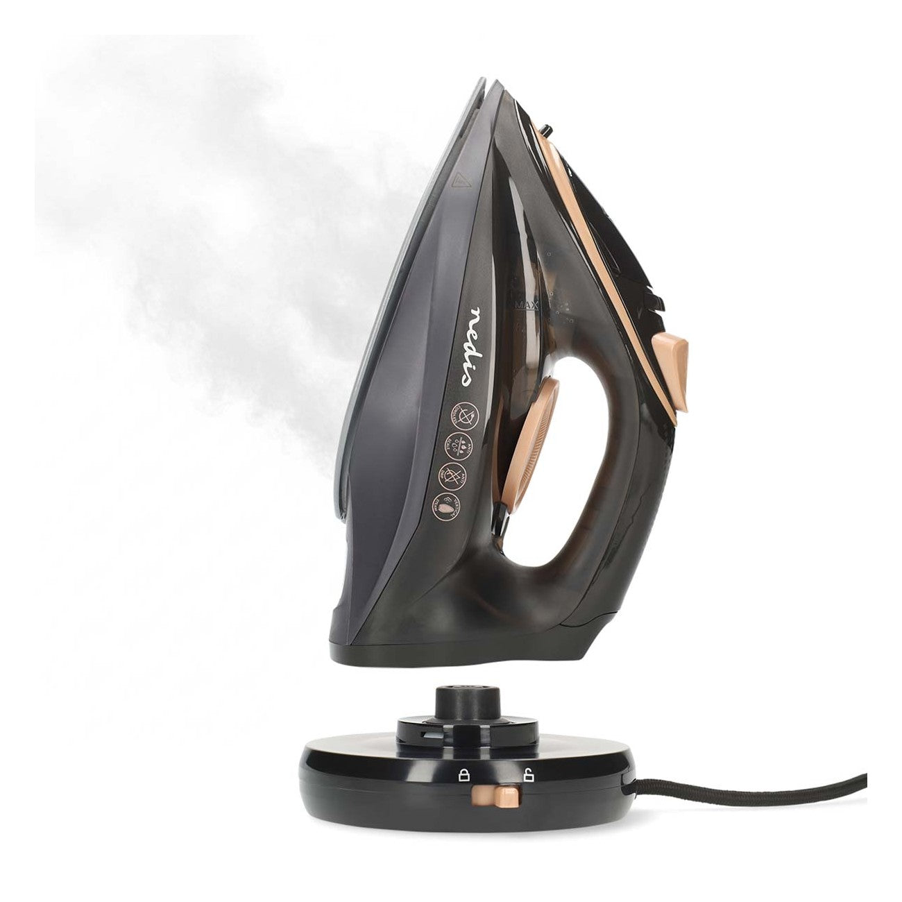 Ferro Engomar a Vapor Sem Fios 2200W (Base Aço Inoxidável)