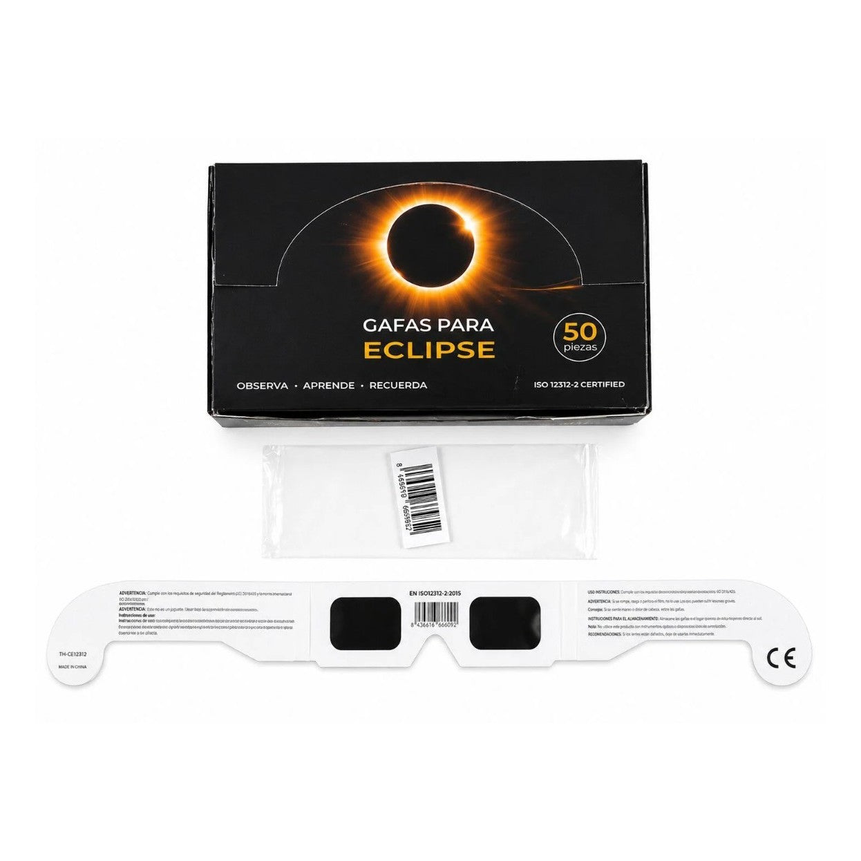 Óculos para o Eclipse Pack 50 Unidades