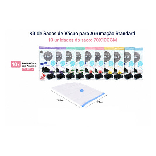 Kit de Sacos de Vácuo para Arrumação Standard