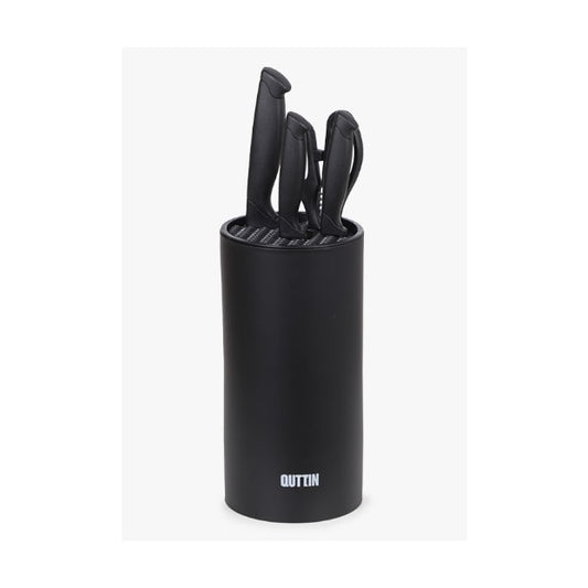 Conjunto Facas + Tesoura + Cepo 5 Peças Nero