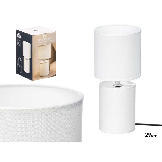 Candeeiro de Mesa em Tecido Branco