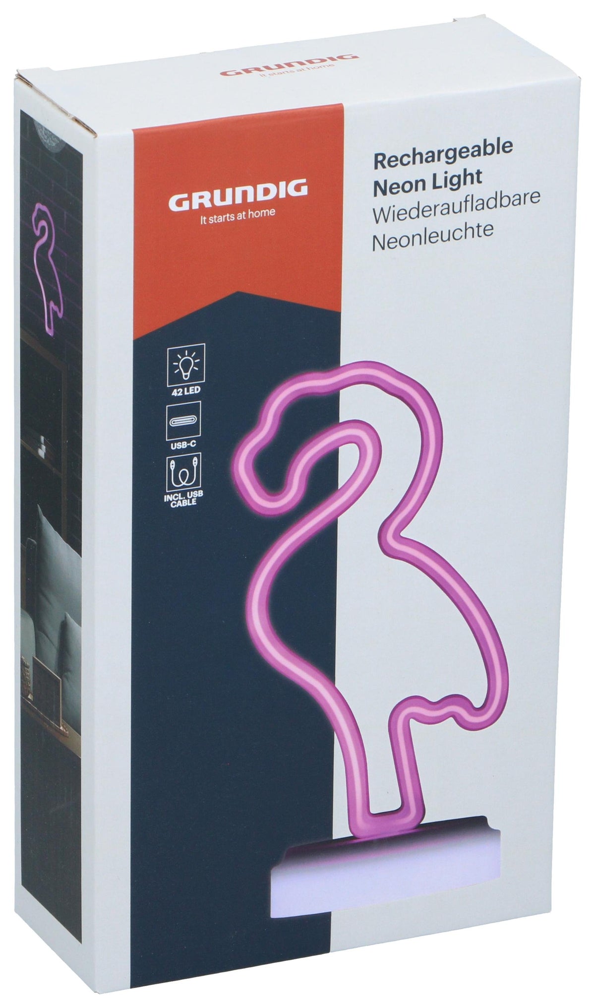 Luz Néon Recarregável Flamingo Grundig