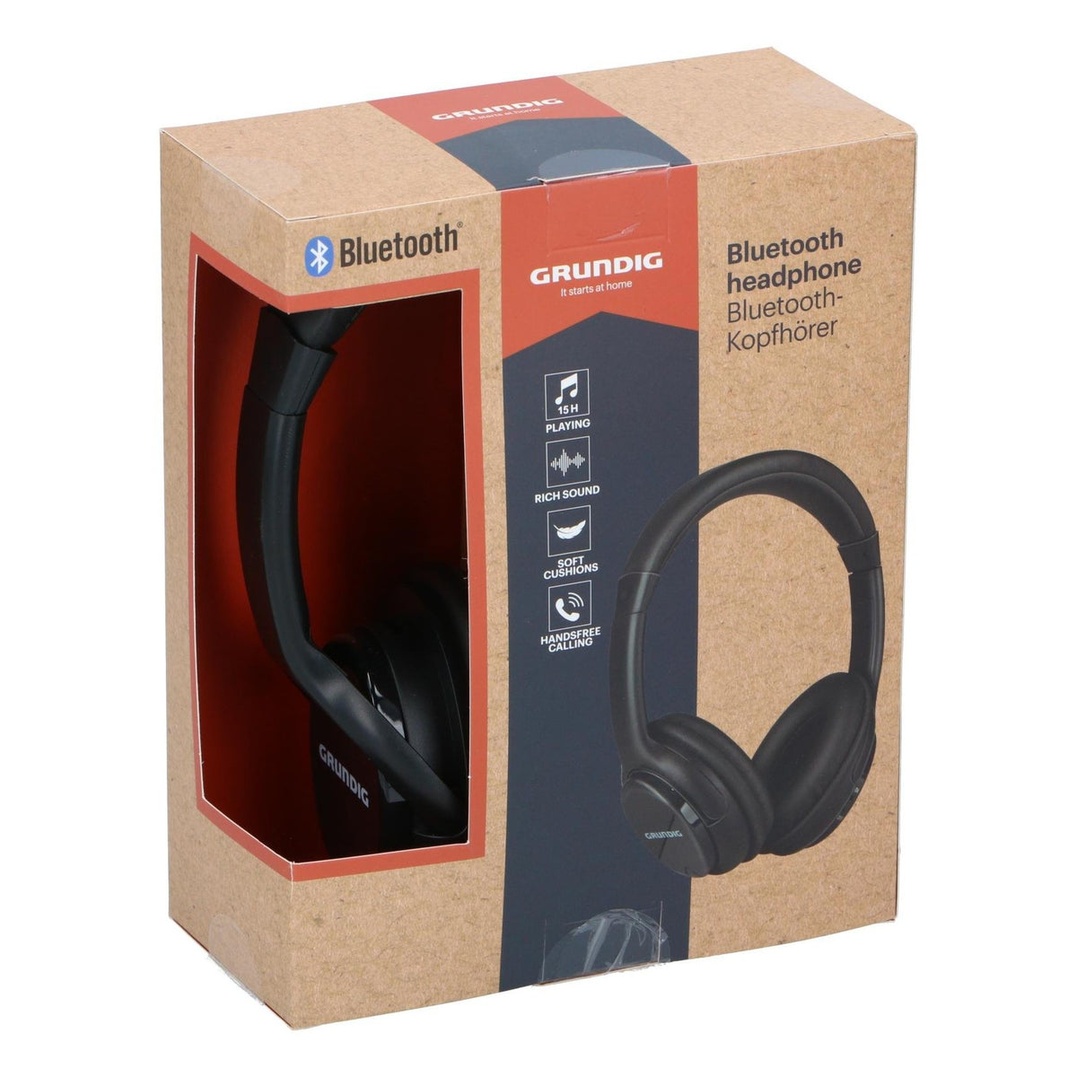 Auscultadores Bluetooth Pretos Grundig