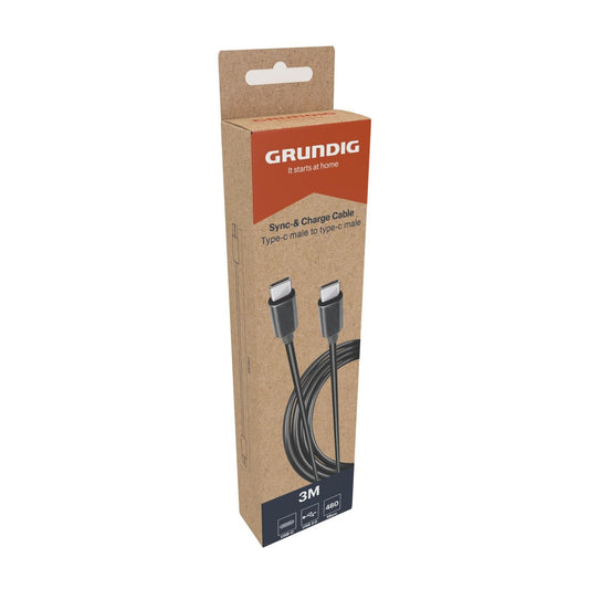 Cabo USB-C para USB-C 3m Preto