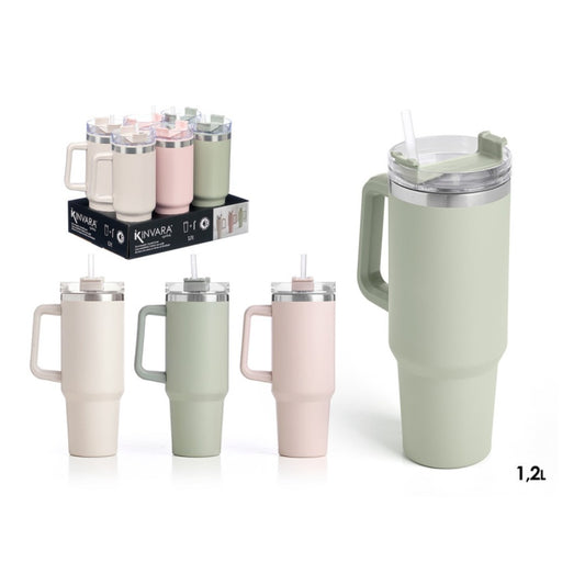Copo Dupla Parede c/ Asa e Palhinha 1,2L