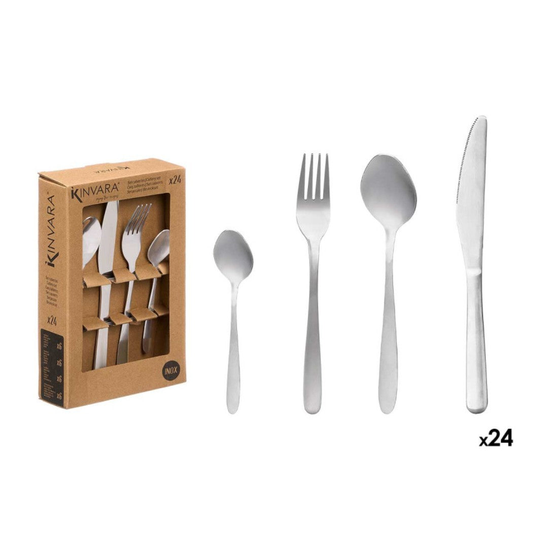 Conjunto 24 Talheres Aço Inox