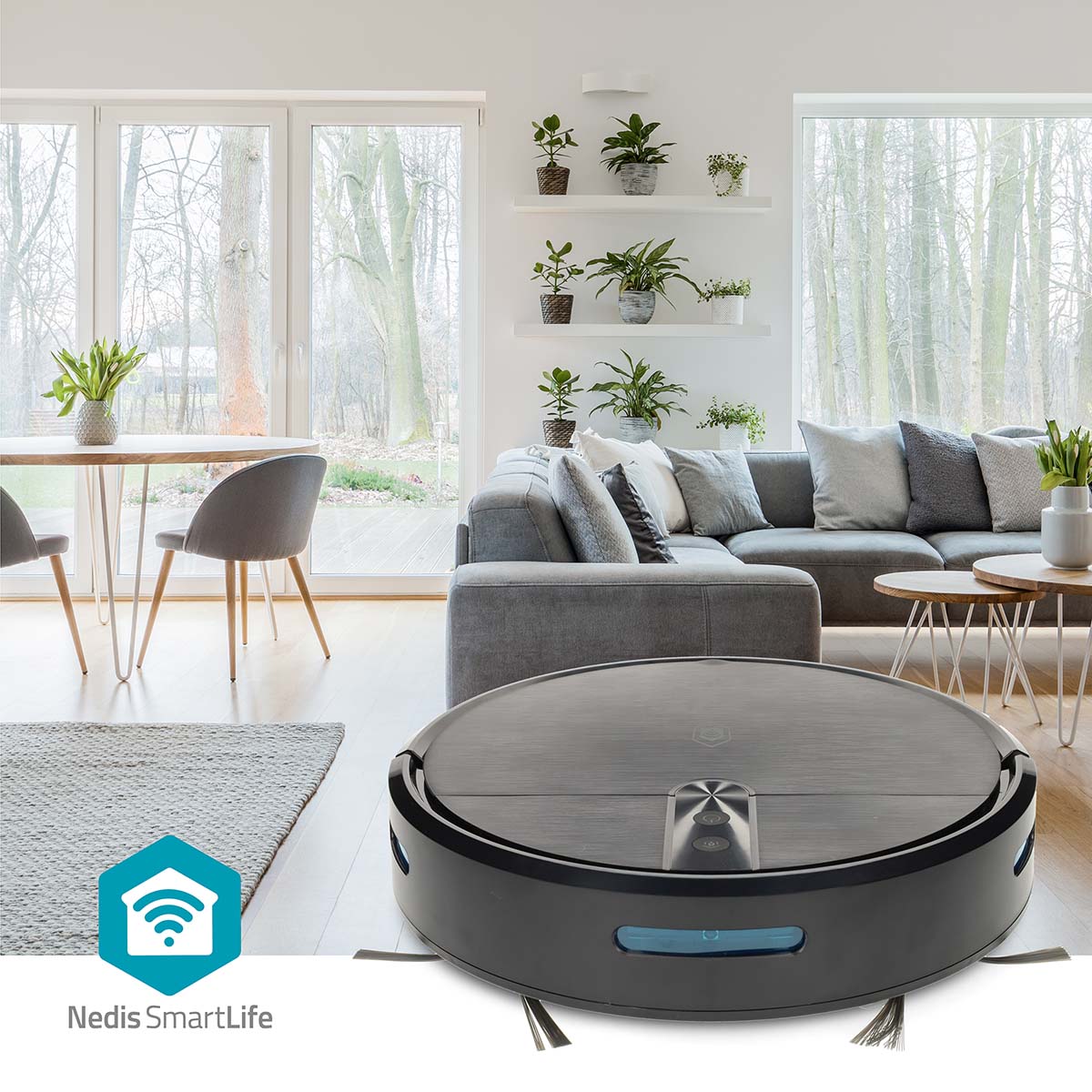 Aspirador Robô NEDIS WIFIVCR10CBK