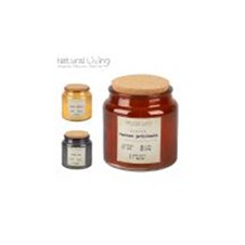 Vela Perfumada com Pote em Vidro e Tampa em Cortiça