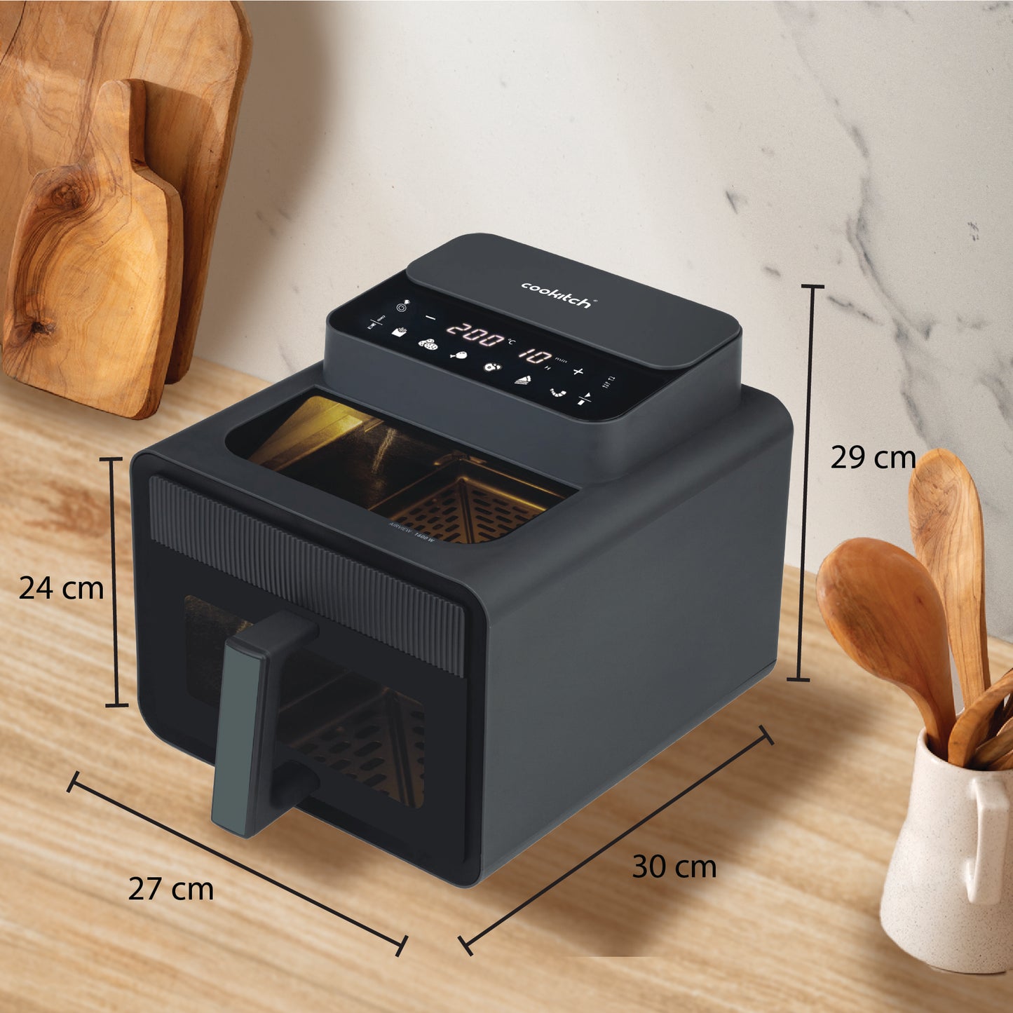 Fritadeira sem Óleo COOKITCH (7L - Preta)