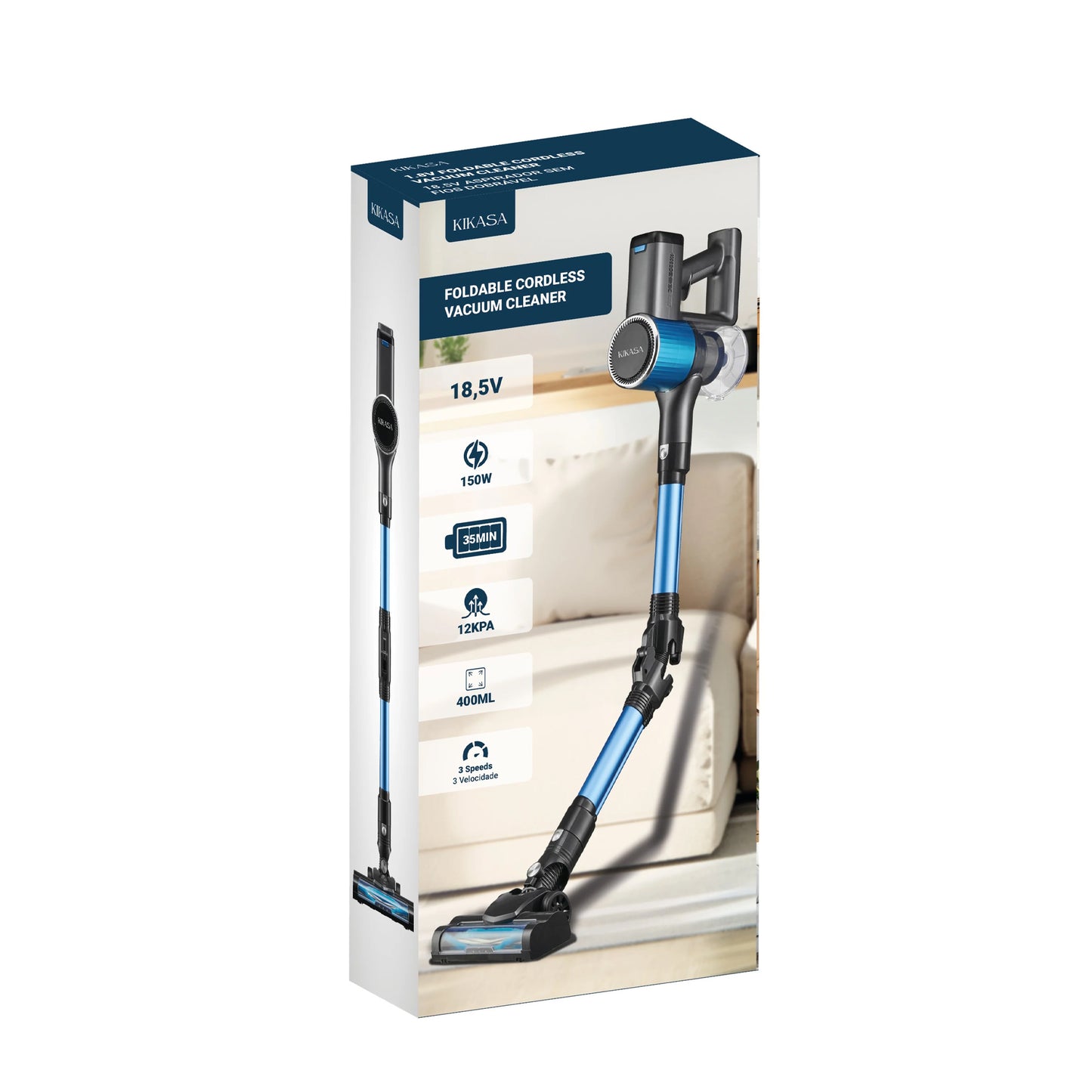 Aspirador Sem Fios 18,5V Dobrável KIKASA