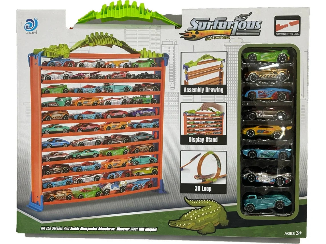 Garagem Arrumação/Pista c/8 Carros SPEEDRACER