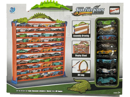 Garagem Arrumação/Pista c/8 Carros SPEEDRACER