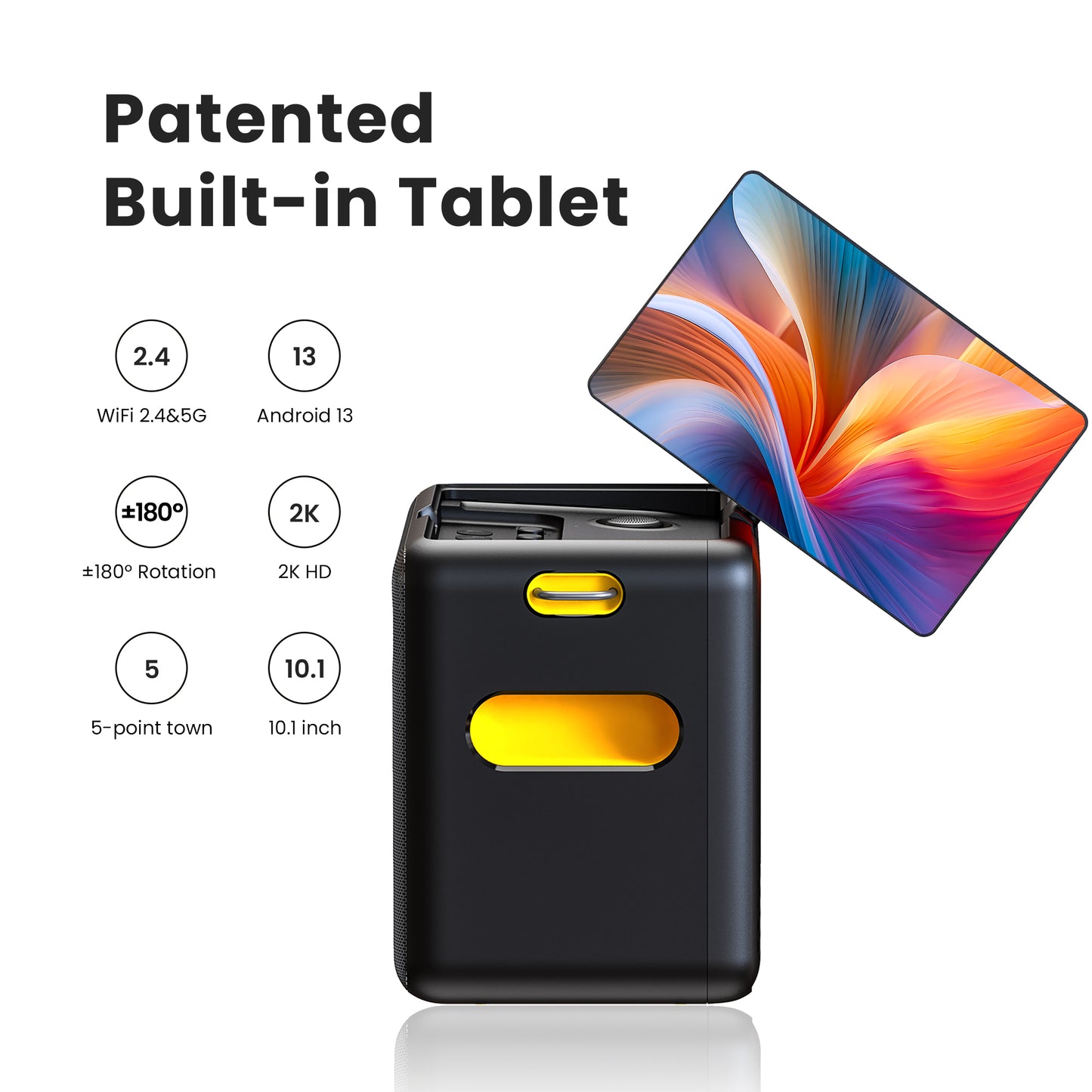 Sistema de Som Karaoke Portátil Break X2 com Ecrã Tátil 10,1" 180º + 2 Microfones sem Fios – Android