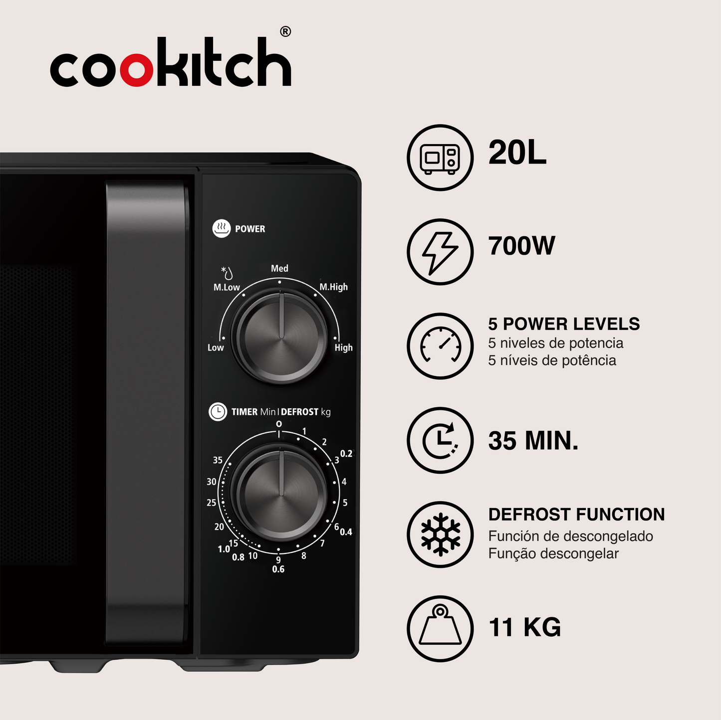 Micro-ondas 20L COOKITCH