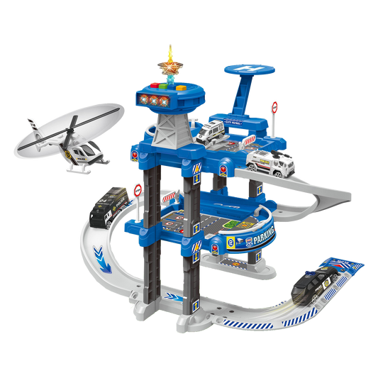 Parque de Estacionamento c/ Luz e Música (Azul) SPEEDRACER